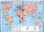 Карта мира в начале первой мировой войны