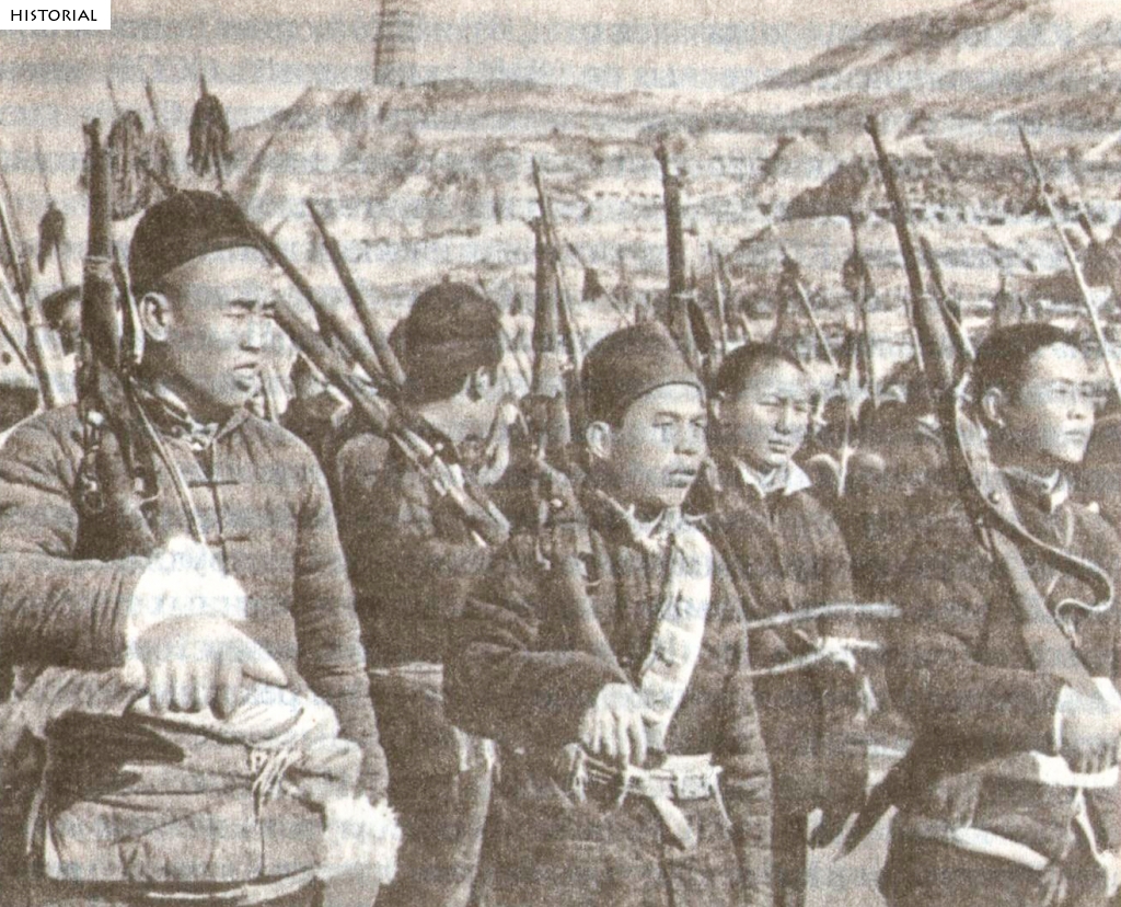 Мир между мировыми войнами. Бойцы коммунистического отряда. Китай. 1937 год