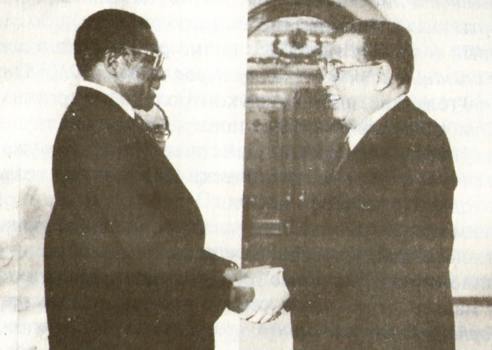 Вторая половина XX века. Премьер-министр Зимбабве Р. Мугамбе и президент КНДР Ким Ир Сен