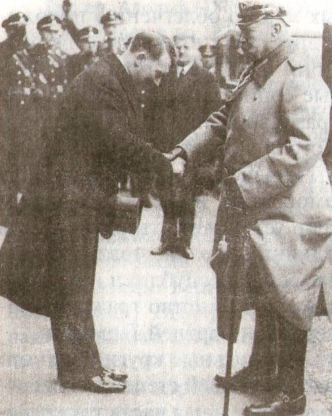 Мир между мировыми войнами. Президент Германии Пауль фон Гинденбург и канцлер Адольф Гитлер