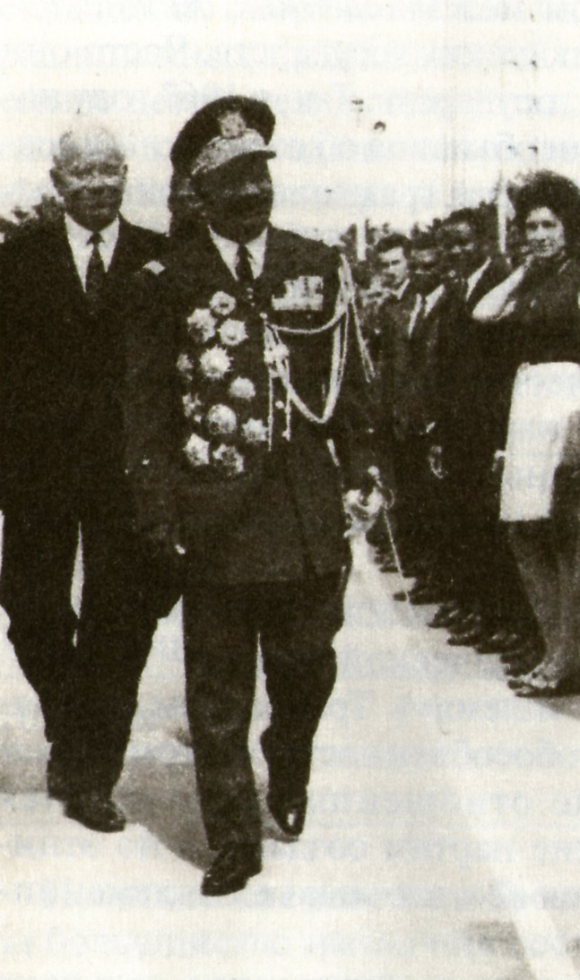 Вторая половина XX века. Жан-Бедель Бокасса во время визита в СССР